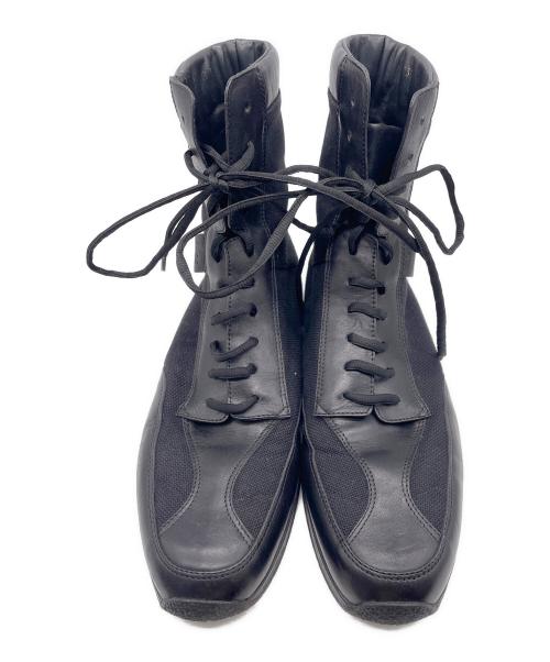 GUCCI（グッチ）GUCCI (グッチ) レースアップブーツ ブラック サイズ:42 1/2の古着・服飾アイテム