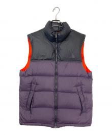 THE NORTH FACE（ザ ノース フェイス）の古着「ダウンベスト」｜パープル×ブラック