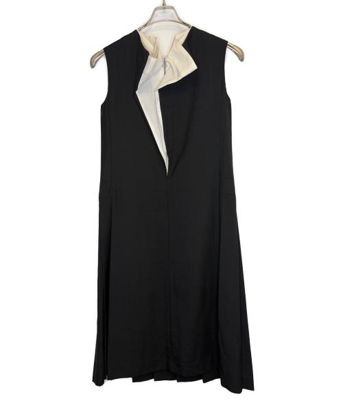 H.A.K（ハク）H.A.K (ハク) ノースリーブワンピース ブラック×ホワイト サイズ:不明の古着・服飾アイテム