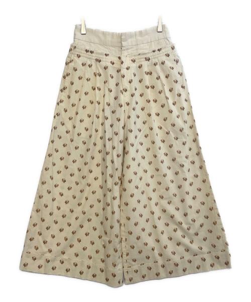 COMME des GARCONS（コムデギャルソン）COMME des GARCONS (コムデギャルソン) ドッキングドッグパターンパンツ ブラウン×ホワイト サイズ:Sの古着・服飾アイテム