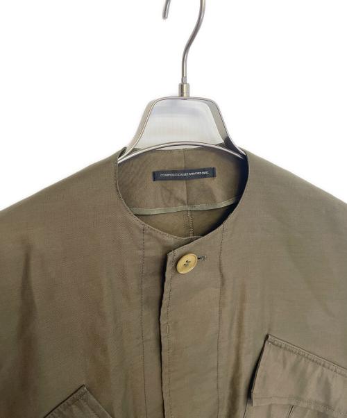Y's（ワイズ）Y's (ワイズ) ノーカラージャケット オリーブ サイズ:2の古着・服飾アイテム