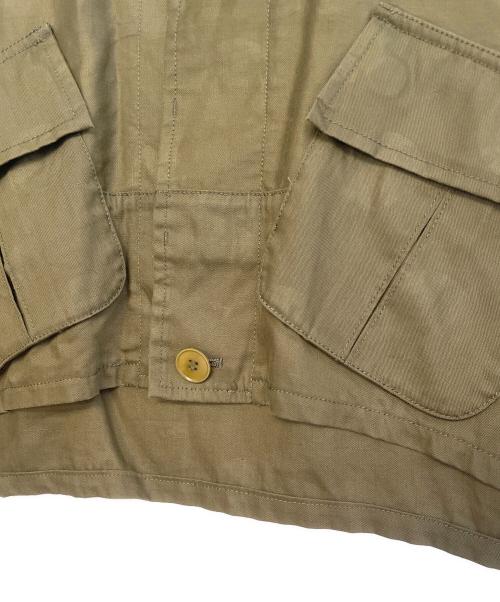 Y's（ワイズ）Y's (ワイズ) ノーカラージャケット オリーブ サイズ:2の古着・服飾アイテム