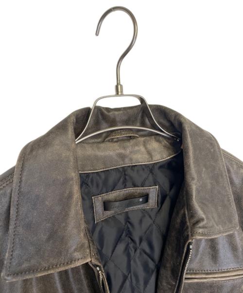 Liugoo Leathers（リューグーレザーズ）LIUGOO LEATHERS (リューグーレザーズ) レザージャケット グレー サイズ:Lの古着・服飾アイテム