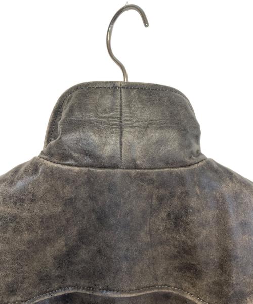 Liugoo Leathers（リューグーレザーズ）LIUGOO LEATHERS (リューグーレザーズ) レザージャケット グレー サイズ:Lの古着・服飾アイテム