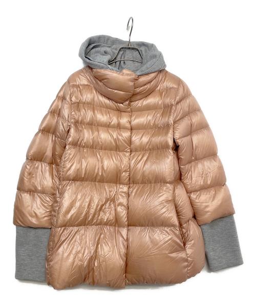 HERNO（ヘルノ）HERNO (ヘルノ) ドッキングダウンジャケット グレー×ピンク サイズ:40の古着・服飾アイテム