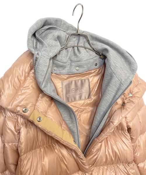 HERNO（ヘルノ）HERNO (ヘルノ) ドッキングダウンジャケット グレー×ピンク サイズ:40の古着・服飾アイテム