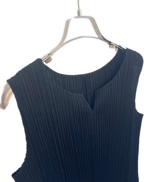 PLEATS PLEASE（プリーツプリーズ）PLEATS PLEASE (プリーツプリーズ) ノースリーブワンピース ブラック サイズ:5の古着・服飾アイテム