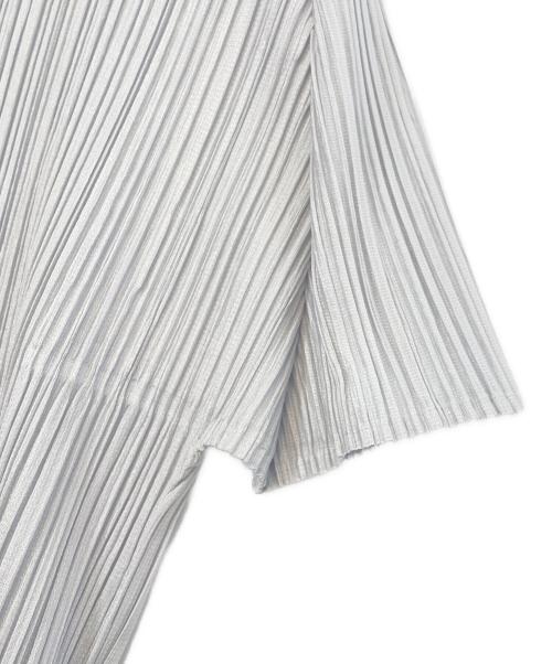 PLEATS PLEASE（プリーツプリーズ）PLEATS PLEASE (プリーツプリーズ) 半袖ブラウス グレー サイズ:3の古着・服飾アイテム