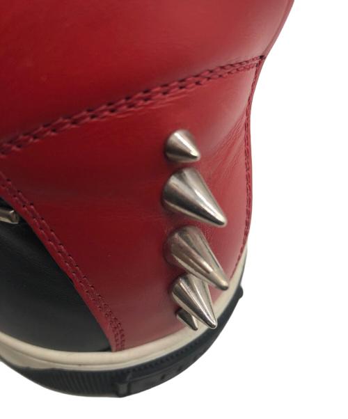 FENDI（フェンディ）FENDI (フェンディ) メタル バグズアイ モンスター レザー スリッポン ブラック サイズ:9の古着・服飾アイテム