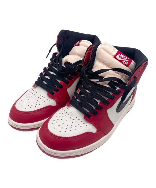 NIKE（ナイキ）NIKE (ナイキ) NIKE Air Jordan 1(ナイキ ジョーダン1) レッド×ホワイト サイズ:27の古着・服飾アイテム