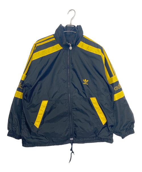 adidas（アディダス）adidas (アディダス) ナイロンジャケット ブラック×イエロー サイズ:Mの古着・服飾アイテム