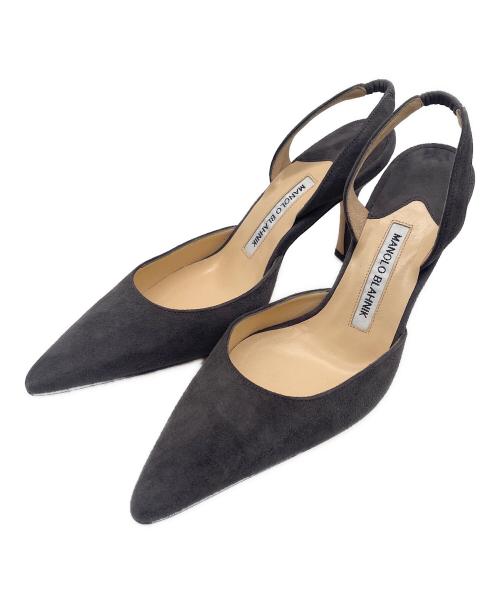 Manolo Blahnik（マノロブラニク）Manolo Blahnik (マノロブラニク) スウェードパンプス グレー サイズ:36の古着・服飾アイテム