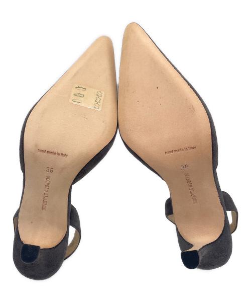 Manolo Blahnik（マノロブラニク）Manolo Blahnik (マノロブラニク) スウェードパンプス グレー サイズ:36の古着・服飾アイテム
