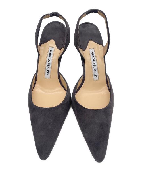 Manolo Blahnik（マノロブラニク）Manolo Blahnik (マノロブラニク) スウェードパンプス グレー サイズ:36の古着・服飾アイテム
