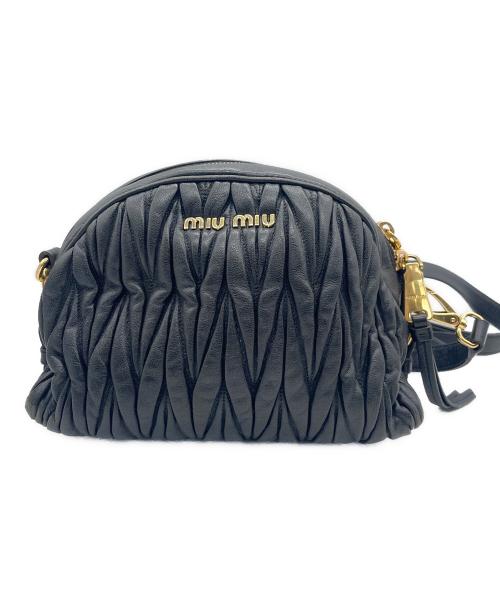 MIU MIU（ミュウミュウ）MIU MIU (ミュウミュウ) ショルダーバッグ ブラックの古着・服飾アイテム