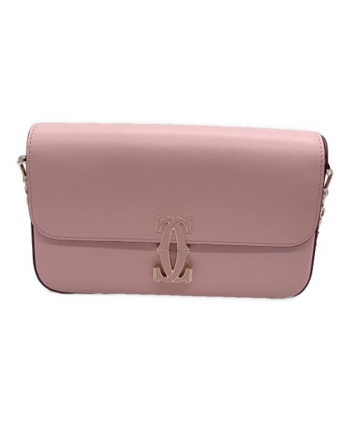 Cartier（カルティエ）Cartier (カルティエ) チェーンショルダーバッグ ピンクの古着・服飾アイテム