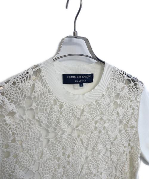 COMME des GARCONS HOMME PLUS（コムデギャルソンオムプリュス）COMME des GARCONS HOMME PLUS (コムデギャルソンオムプリュス) 半袖カットソー ホワイト サイズ:Sの古着・服飾アイテム