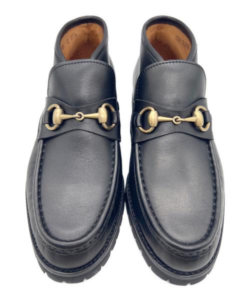 GUCCI（グッチ）GUCCI (グッチ) モカシンブーツ ブラック サイズ:37 1/2の古着・服飾アイテム