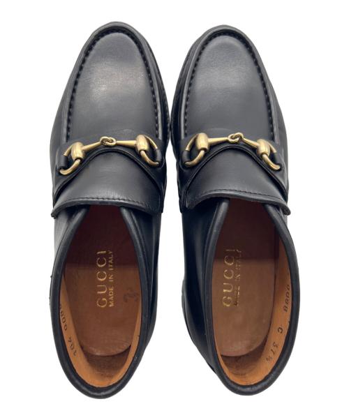 GUCCI（グッチ）GUCCI (グッチ) モカシンブーツ ブラック サイズ:37 1/2の古着・服飾アイテム