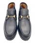 中古・古着 GUCCI (グッチ) モカシンブーツ ブラック サイズ:37 1/2：14000円