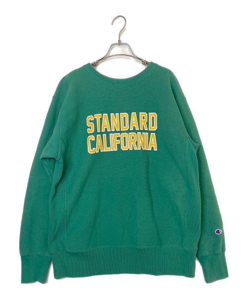 Champion REVERSE WEAVE（チャンピオン リバース ウィーブ）Champion REVERSE WEAVE (チャンピオン リバース ウィーブ) クルーネックスウェット グリーン サイズ:XLの古着・服飾アイテム