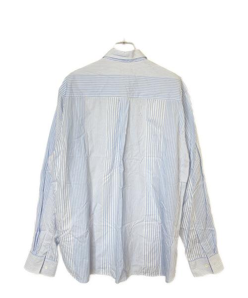 maison kitsune（メゾンキツネ）MAISON KITSUNE (メゾンキツネ) 長袖シャツ ブルー×ホワイト サイズ:41の古着・服飾アイテム