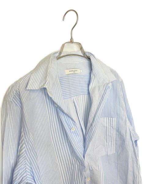 maison kitsune（メゾンキツネ）MAISON KITSUNE (メゾンキツネ) 長袖シャツ ブルー×ホワイト サイズ:41の古着・服飾アイテム