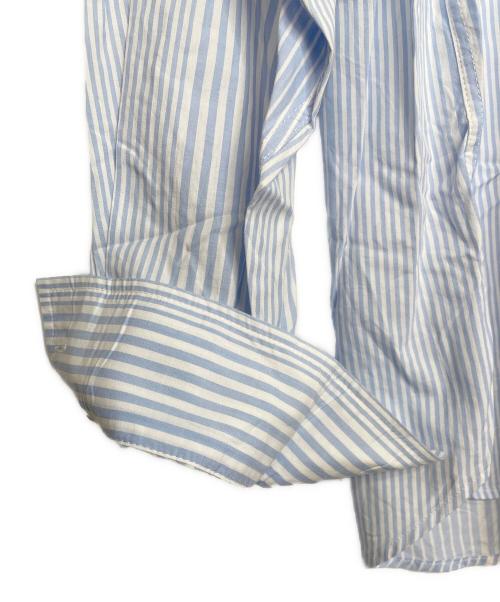maison kitsune（メゾンキツネ）MAISON KITSUNE (メゾンキツネ) 長袖シャツ ブルー×ホワイト サイズ:41の古着・服飾アイテム