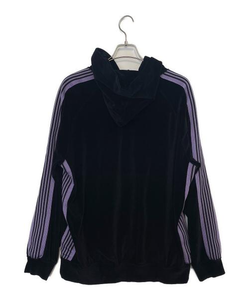 Needles（ニードルズ）Needles (ニードルズ) ベロアパーカー ブラック×パープル サイズ:L 未使用品の古着・服飾アイテム
