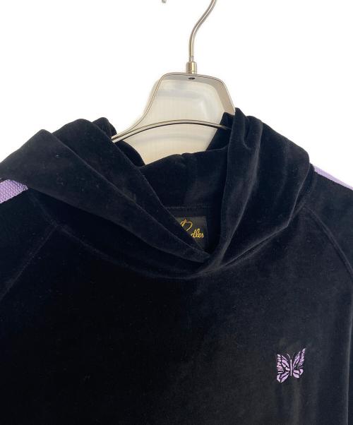 Needles（ニードルズ）Needles (ニードルズ) ベロアパーカー ブラック×パープル サイズ:L 未使用品の古着・服飾アイテム