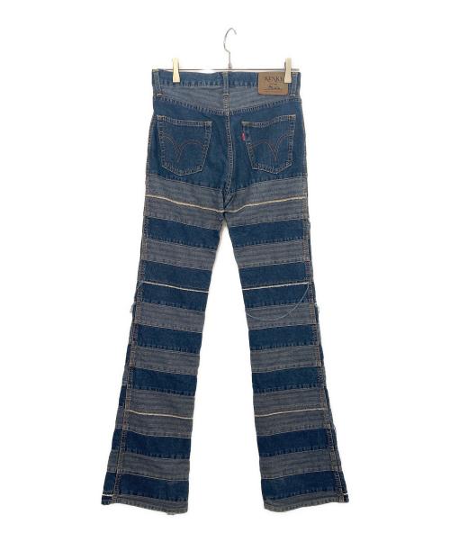 Hysteric Glamour（ヒステリックグラマー）Hysteric Glamour (ヒステリックグラマー) 00'sツギハギデニムパンツ ブルー サイズ:Lの古着・服飾アイテム