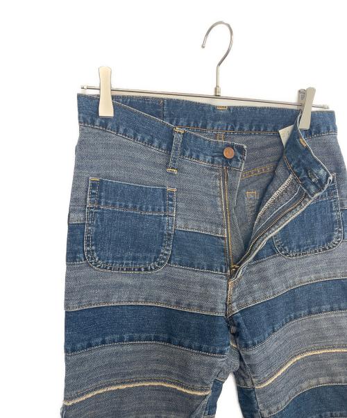 Hysteric Glamour（ヒステリックグラマー）Hysteric Glamour (ヒステリックグラマー) 00'sツギハギデニムパンツ ブルー サイズ:Lの古着・服飾アイテム