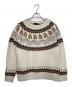 THE NORTH FACE（ザ ノース フェイス）の古着「THE NORTH FACE ザ ノース フェイス HALF DOME NORDIC SWEATER ハーフドームノルディックセーター ニット セーター ラグラン」｜ホワイト×ブラウン