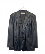 BALMAINバルマン）の古着「レザーテーラードジャケット」｜ブラック