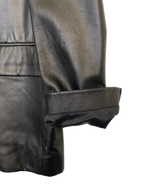 BALMAIN（バルマン）BALMAIN (バルマン) レザーテーラードジャケット ブラック サイズ:LLの古着・服飾アイテム