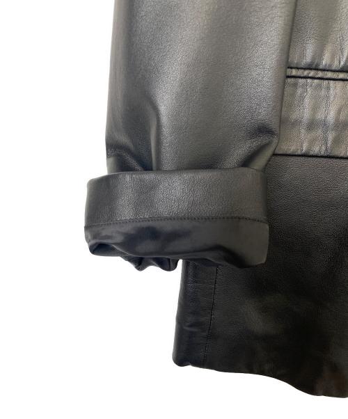 BALMAIN（バルマン）BALMAIN (バルマン) レザーテーラードジャケット ブラック サイズ:LLの古着・服飾アイテム