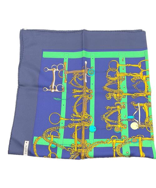 HERMES（エルメス）HERMES (エルメス) スカーフ ネイビーの古着・服飾アイテム