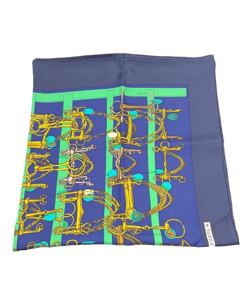 HERMES（エルメス）HERMES (エルメス) スカーフ ネイビーの古着・服飾アイテム