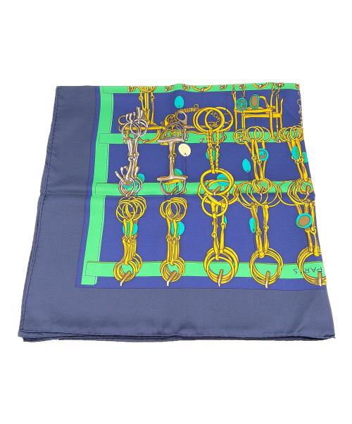 HERMES（エルメス）HERMES (エルメス) スカーフ ネイビーの古着・服飾アイテム