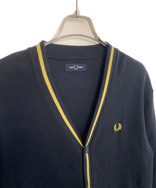 FRED PERRY（フレッドペリー）FRED PERRY (フレッドペリー) 厚手カーディガン ネイビー サイズ:Lの古着・服飾アイテム