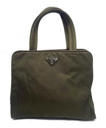 PRADA（プラダ）の古着「ナイロンハンドバッグ」｜グリーン