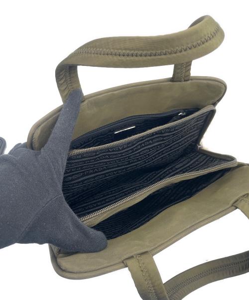 PRADA（プラダ）PRADA (プラダ) ナイロンハンドバッグ グリーンの古着・服飾アイテム