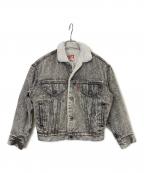 ）の古着「裏ボアデニムジャケット」｜ホワイト×グレー