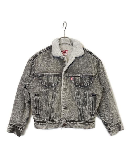 LEVI'S（リーバイス）LEVI'S (リーバイス) 裏ボアデニムジャケット ホワイト×グレー サイズ:Mの古着・服飾アイテム