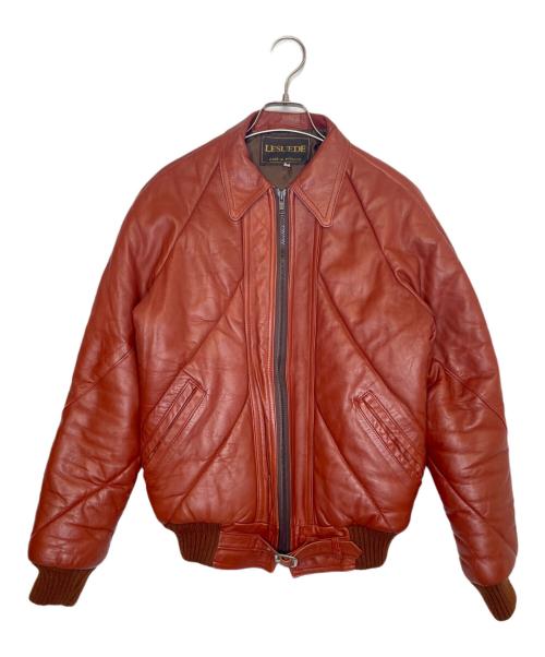LESUEDE（ルスエード）LESUEDE (ルスエード) LESUEDE ルスエード レザージャケット 本革 ブラウン サイズ:38/97cmの古着・服飾アイテム