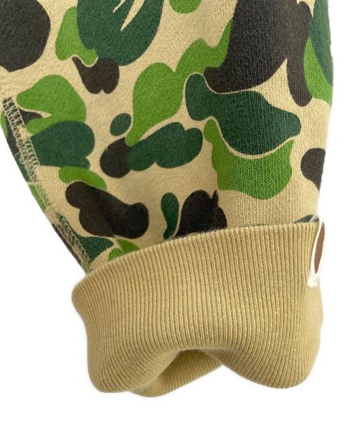 A BATHING APE（ア ベイシング エイプ）A BATHING APE (ア ベイシング エイプ) ジップパーカー ベージュ×グリーン サイズ:Lの古着・服飾アイテム