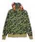A BATHING APE（ア ベイシング エイプ）の古着「ジップパーカー」｜ベージュ×グリーン
