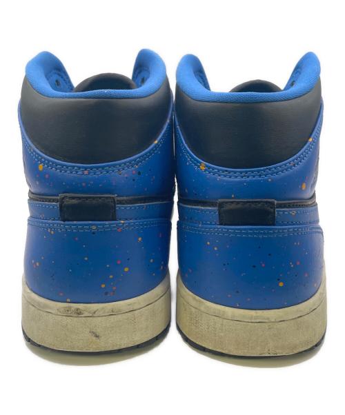NIKE（ナイキ）NIKE (ナイキ) AirJordanMidRoyalPaintSplatter ブルー×ブラック サイズ:27.5cmの古着・服飾アイテム