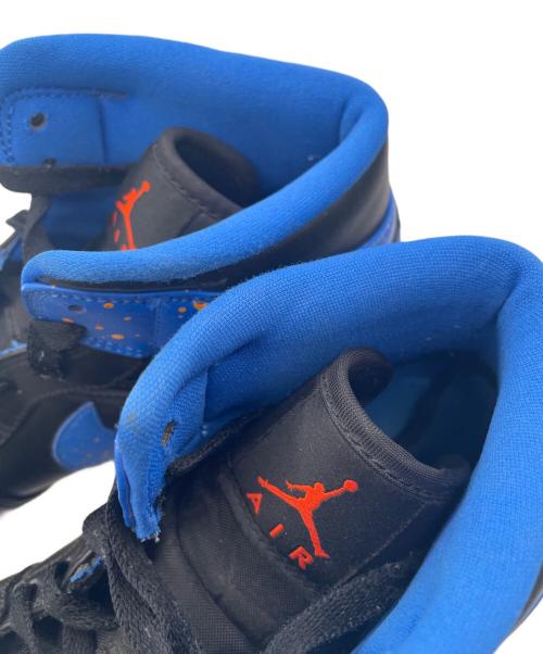 NIKE（ナイキ）NIKE (ナイキ) AirJordanMidRoyalPaintSplatter ブルー×ブラック サイズ:27.5cmの古着・服飾アイテム