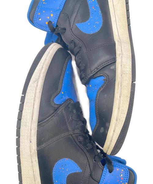 NIKE（ナイキ）NIKE (ナイキ) AirJordanMidRoyalPaintSplatter ブルー×ブラック サイズ:27.5cmの古着・服飾アイテム